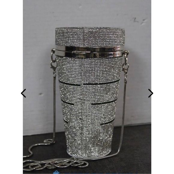 RARE Starbucks Rhinestone Coffee Cup Purse - Picture 3 of 6